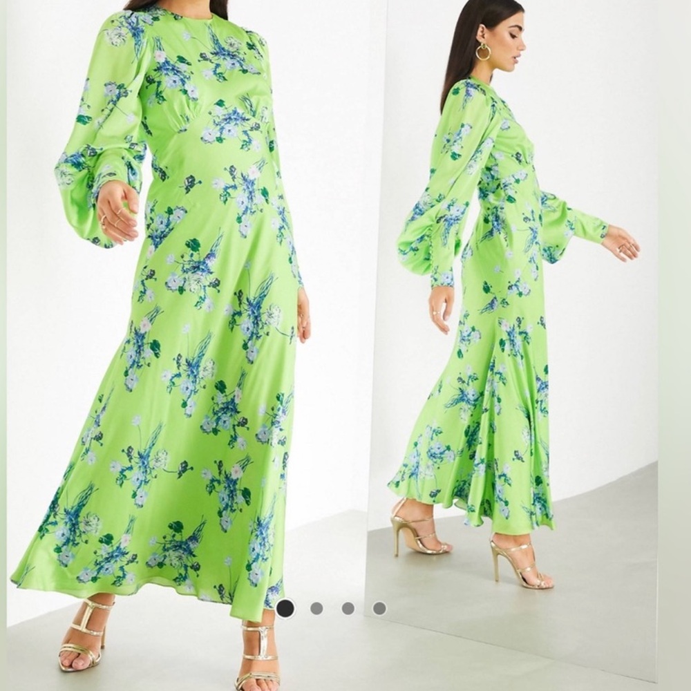 ASOS Green Floral Maxi Dress - Picture 2 of 4